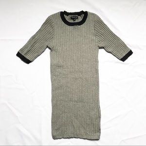 Ribbed Grey 1/2 Sleeve